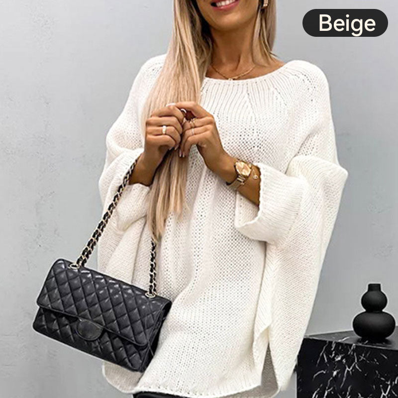 💝Elegancki sweter damski z dzianiny z peleryną