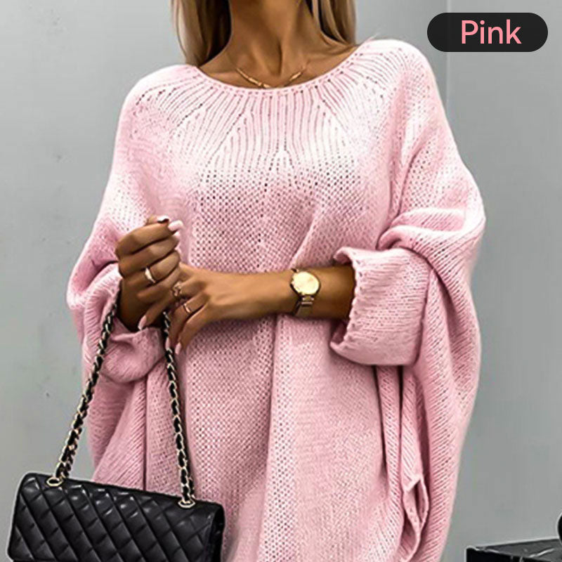 💝Elegancki sweter damski z dzianiny z peleryną