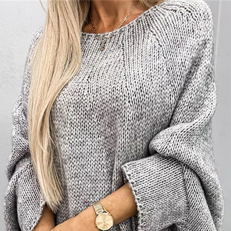 💝Elegancki sweter damski z dzianiny z peleryną