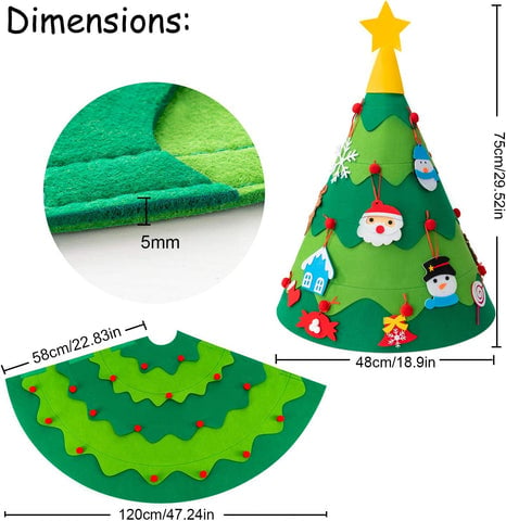 Choinka filcowa 3D DIY