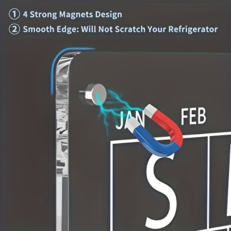 📆Magnetyczny planer harmonogramu do lodówki [trwale wielokrotnego użytku]