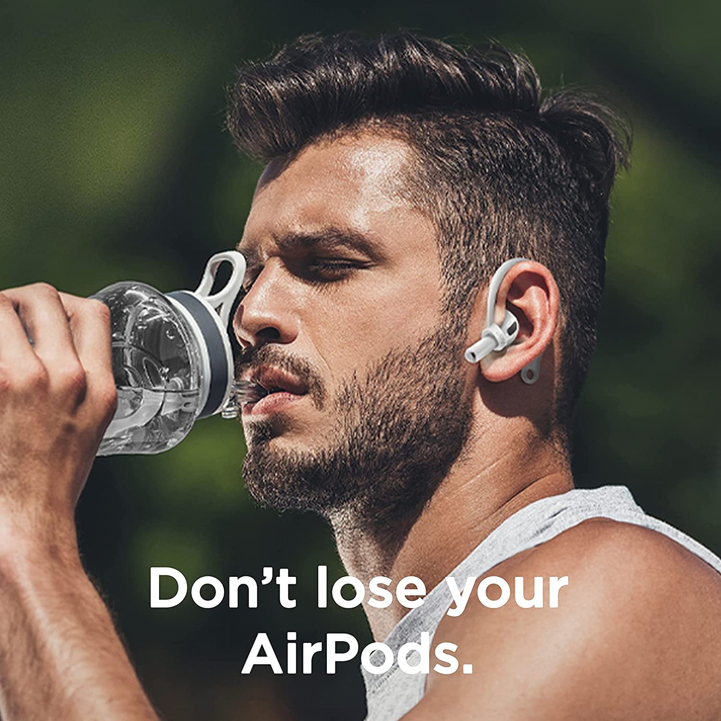 Słuchawki douszne z zaczepem na ucho i uchwyt Airpod🔥